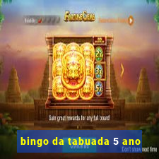 bingo da tabuada 5 ano